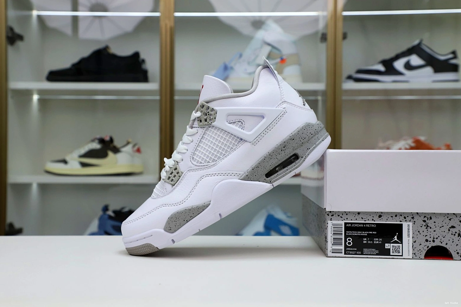 1st Kicks Shoes 'WHITE AIR 4 OREO' JORDAN RETRO 2021 Kimikick TopPick 1119